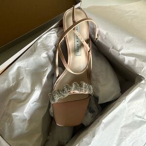 Charles and Keith pink and rhinestone heels